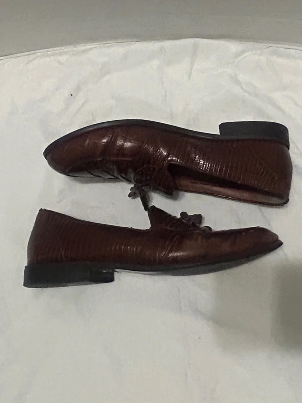 Stacy Adams Dark Brown Tassel Leather Loafers Slip-On Dress Casual Size 7